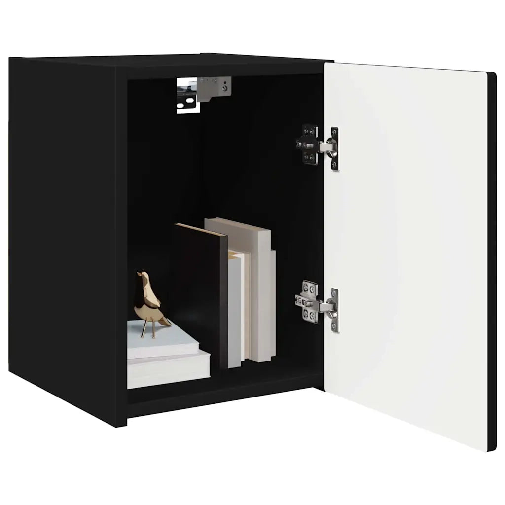 Mobile TV da parete-Mobile TV a Muro-Credenza TV Nero 30 x 31 x 40 cm Legno multistrato