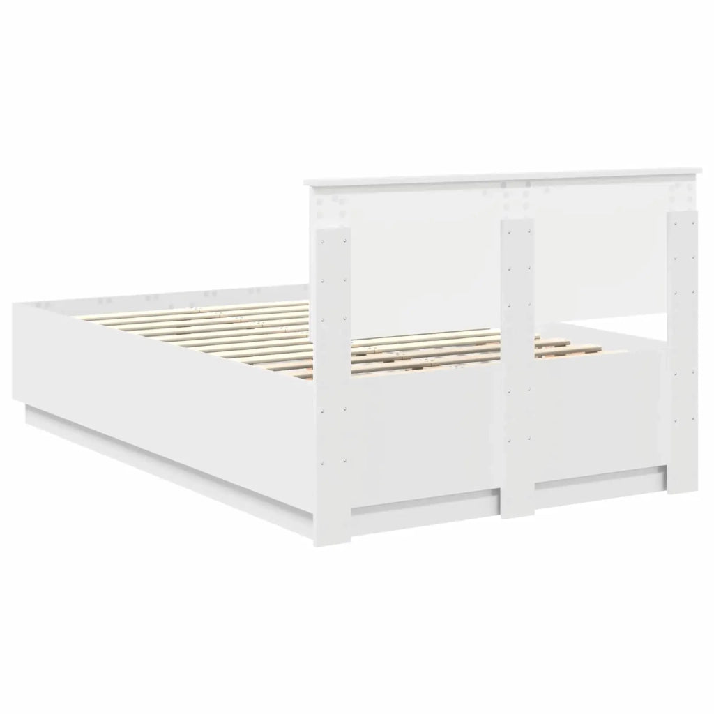 Struttura del letto Bianco 135 x 190 cm Legno multistrato 3408082