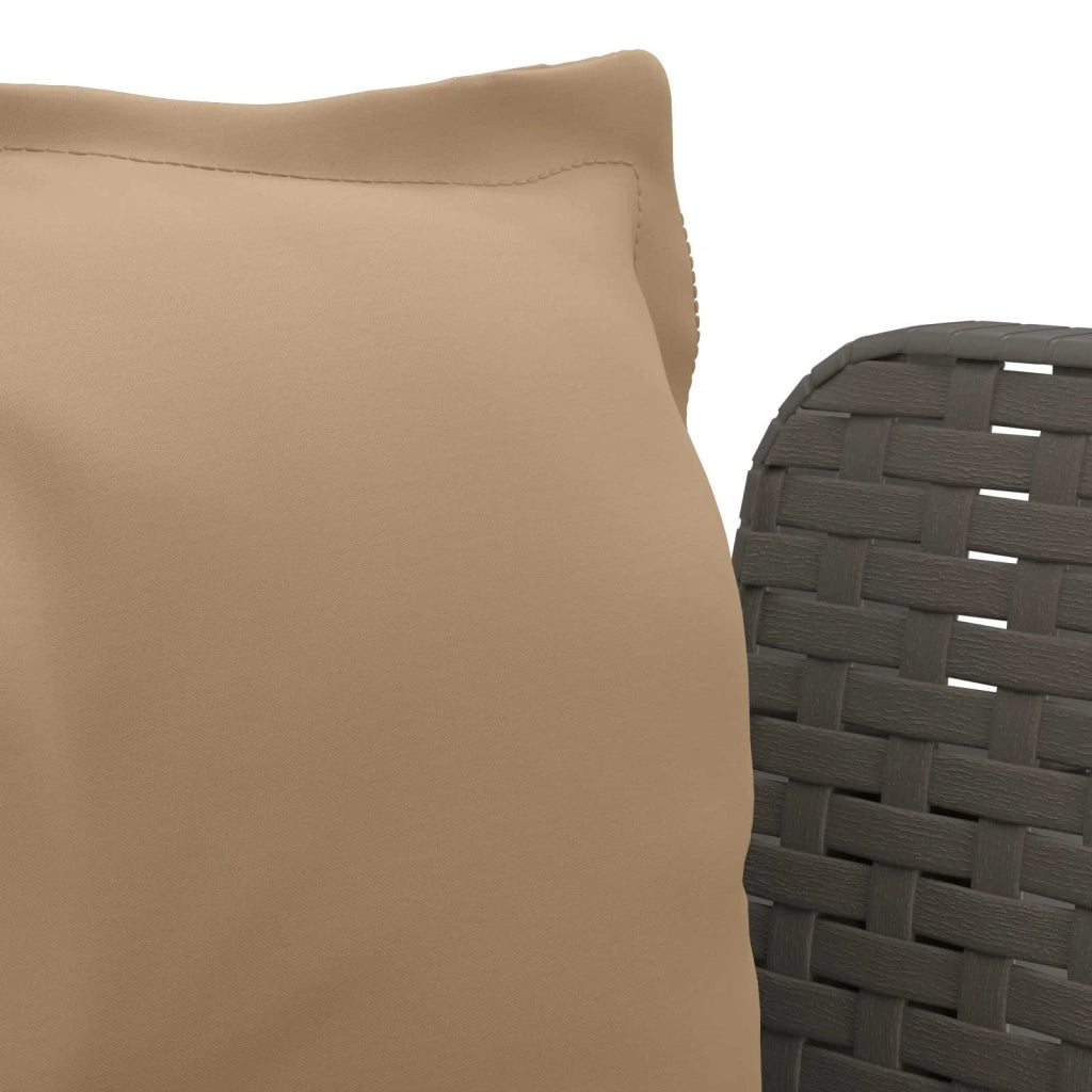 Sedia da giardino-Poltrona a 1 Posto con Cuscini Aspetto Rattan PP Grigio Chiaro 323978