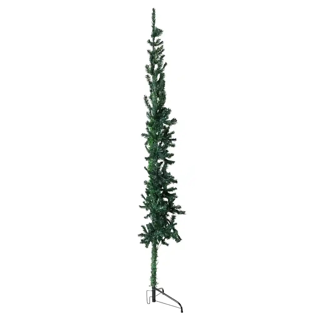 Albero Natale | Decorazioni natalizie Artificiale Sottile a Met¨¤ Supporto Verde 240 cm