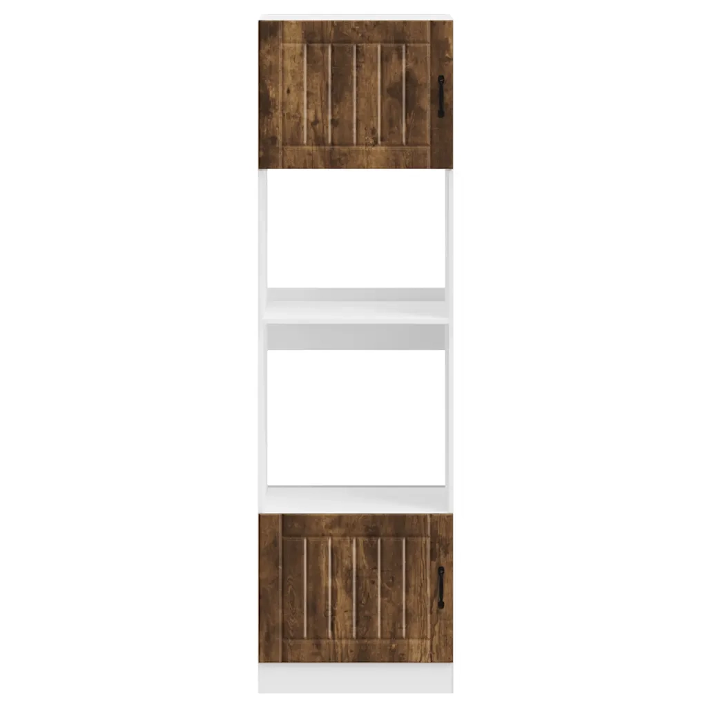 Armadi Forno 2 pz Lucca Rovere Fumo in Legno Multistrato 3315046