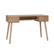 Scrivania effetto legno 2 cassetti, marrone naturale