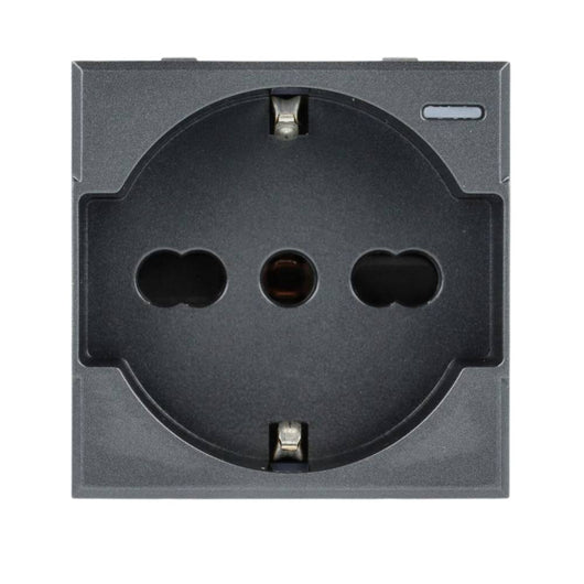 Bticino axolute hs4140/16 presa bipasso 2p+t 16a 250v antracite