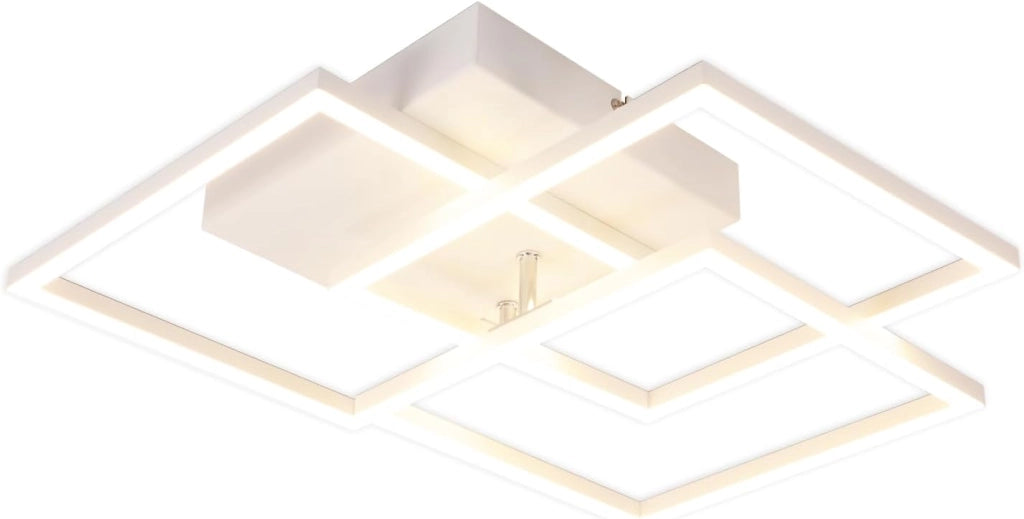 ZMH Lampada da soffitto plafoniera LED moderna nera 3000-6500K per soggiorno cucina ufficio