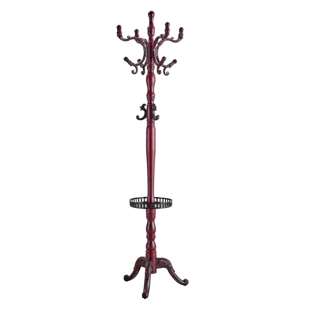 Mobile ingresso con struttura multipla e ganci in legno massello e resina; base stabile per ingresso e camera; 65×57×195 cm