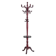 Mobile ingresso con struttura multipla e ganci in legno massello e resina; base stabile per ingresso e camera; 65×57×195 cm