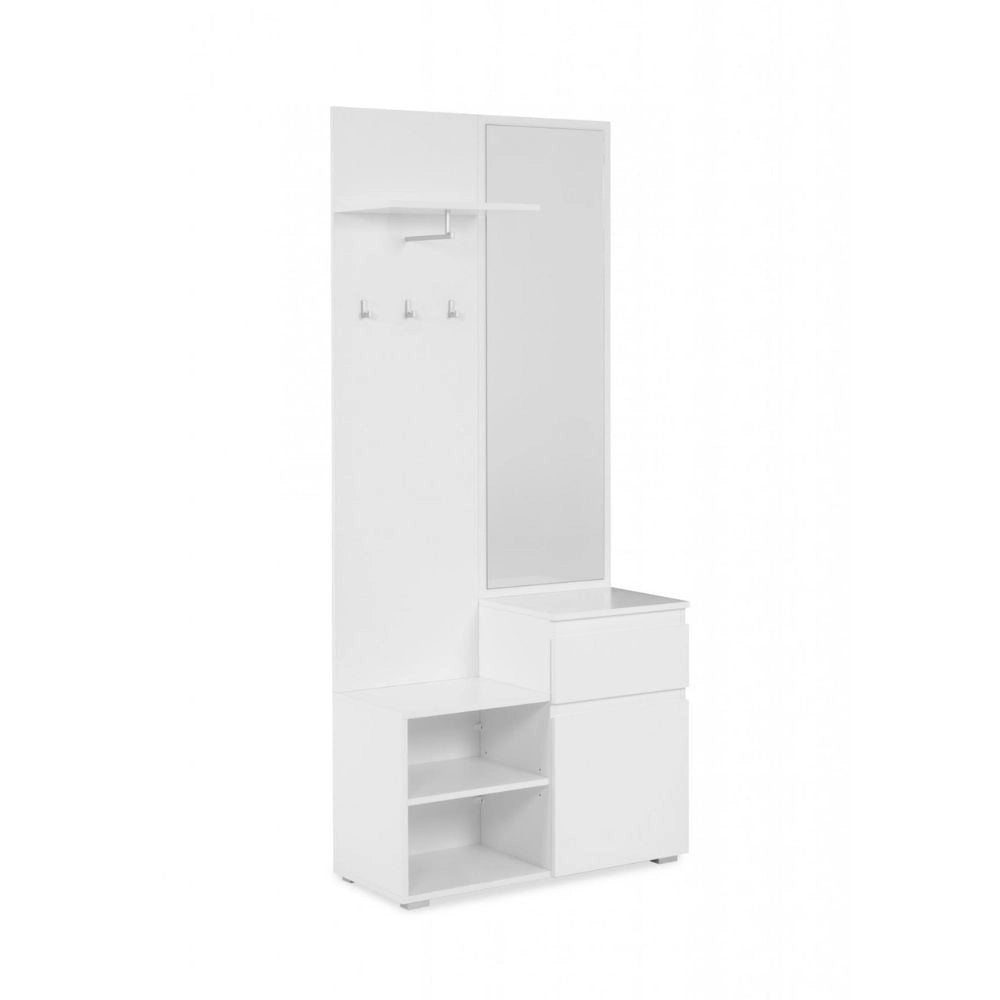 Mobile ingresso con specchio Image41B colore bianco