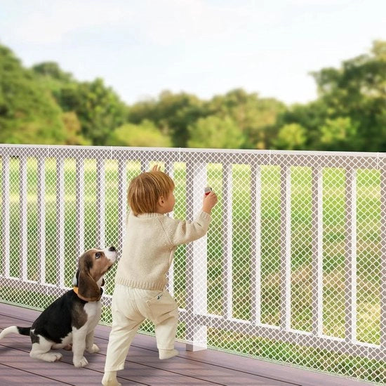 Impianto di sicurezza per bambini e animali domestici - rete di protezione delle scale - corda di nylon con ancore - 45 m x 0,9 m