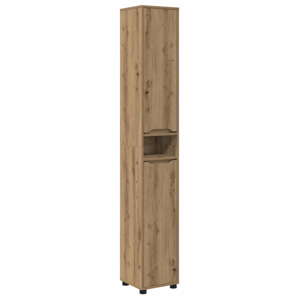 Mobile da Bagno con porta Rovere artigianale 30,5 x 30 x 195 cm 888766