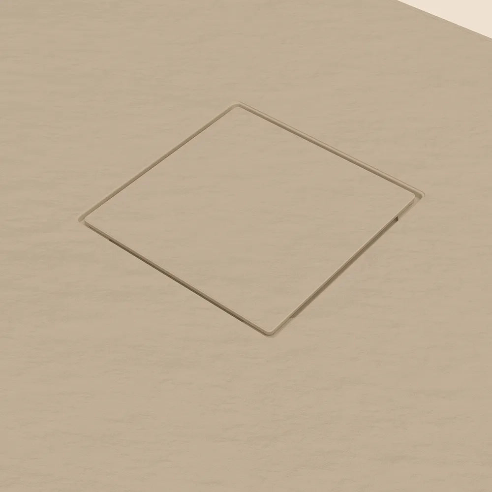 Piatto doccia 80x80 cm colore avorio effetto pietra | Samos