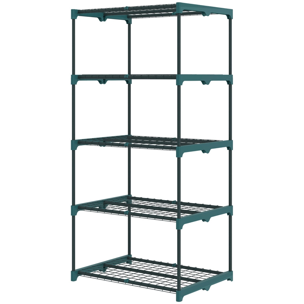 Scaffale porta piante 5 ripiani in metallo ¨C Xylo ¨C verde, 67x49x138 cm, interno/esterno