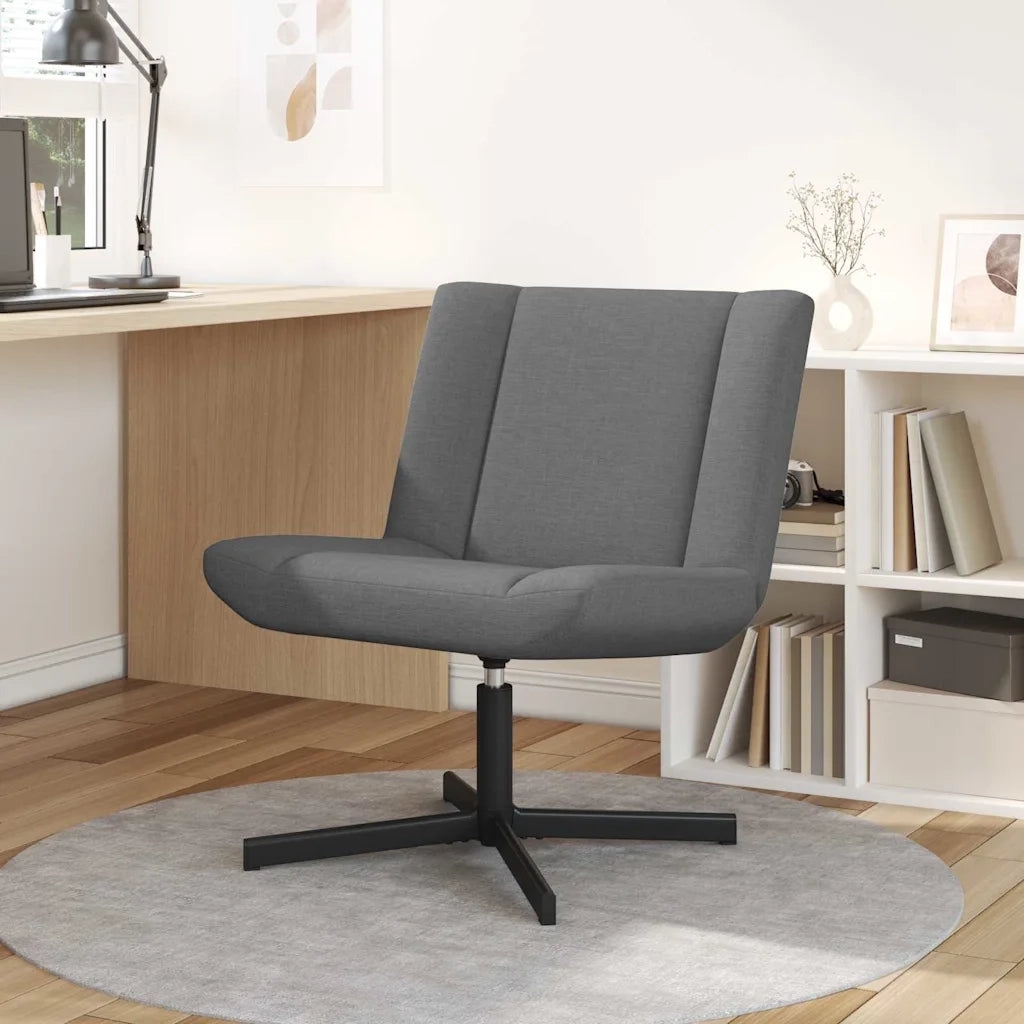 Sedia girevole Grigio Scuro 63 x 75 x 76 cm Tessuto CFW2279247