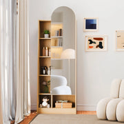Scarpiera con Specchio e Appendiabiti ¨C MINIMAL ¨C Legno, Ante, 60x28x165 cm