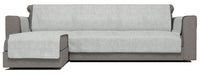 Copridivano in Poliestere con Penisola Sinistra Seduta 190 cm Grigio