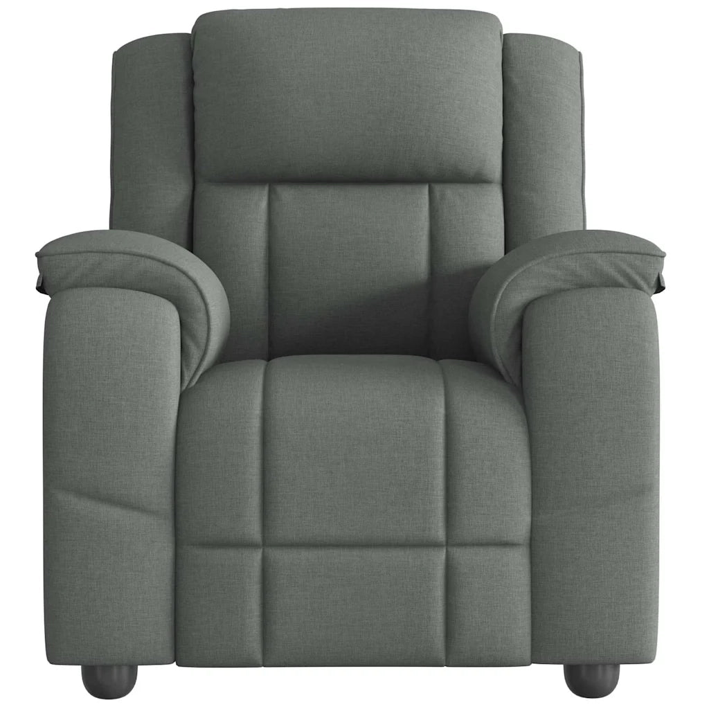 Divano Sedia-Poltrona reclinabile in Tessuto Grigio Scuro 268192