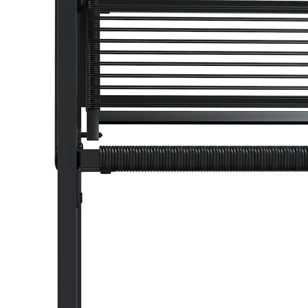 Sedie da Giardino 4 pz | Sedie da Esterno Nere in Polyrattan