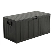 Neo 75 - Baule Portaoggetti da Giardino 110x46x53 cm 285 lt Contenitore Lucchettabile in Resina Nero