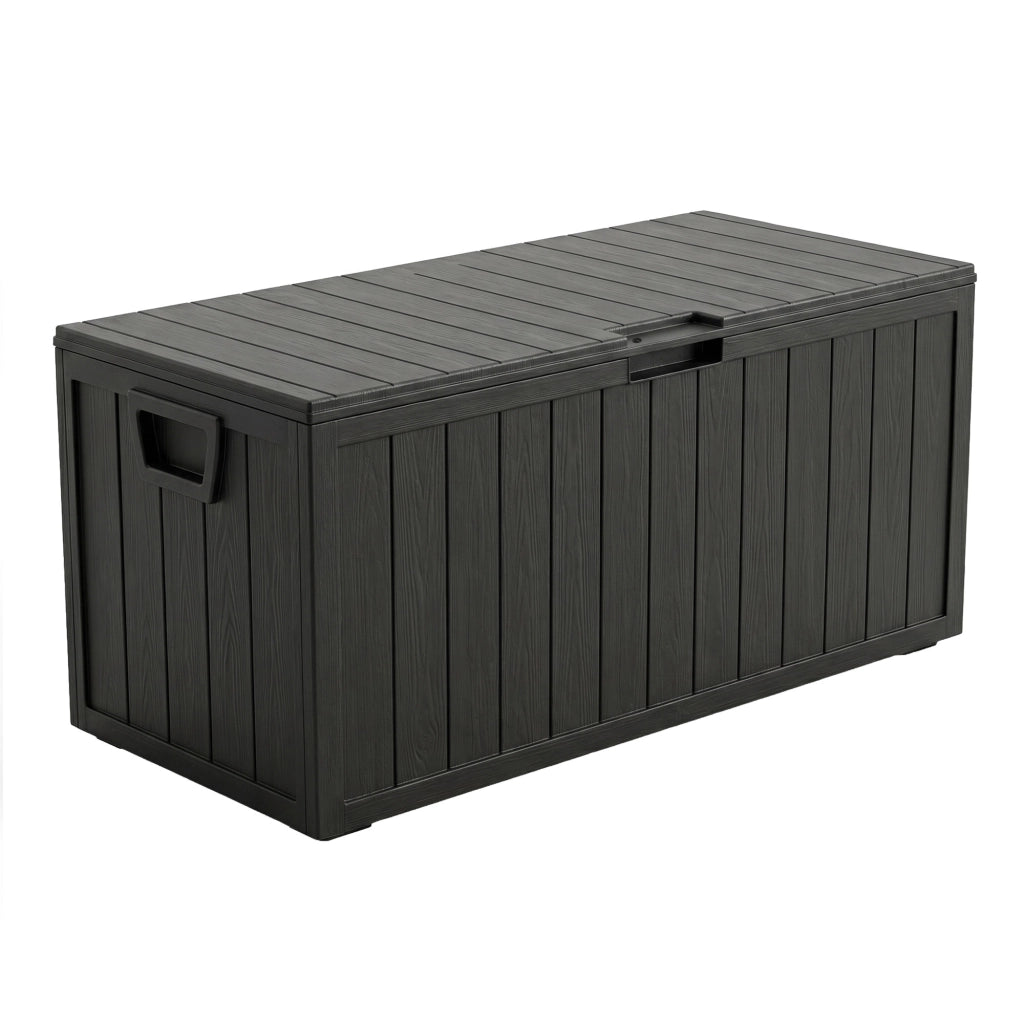 Neo 75 - Baule Portaoggetti da Giardino 110x46x53 cm 285 lt Contenitore Lucchettabile in Resina Nero