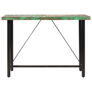 Tavolino da Bar 150x70x107cm Legno Massello di Recupero e Ferro