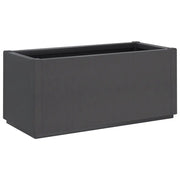 Fioriera | Cassetta per fiori | Vaso da Giardino Grigio Scuro 80x36x35 cm in PP