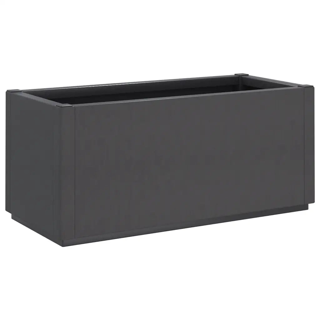 Fioriera | Cassetta per fiori | Vaso da Giardino Grigio Scuro 80x36x35 cm in PP