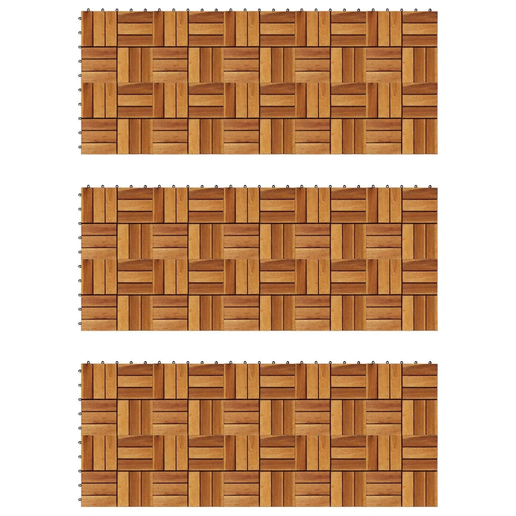 Piastrella per Decking 30 pz Marrone 30 x 30 cm CFW9046121