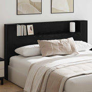 Testata con Mobile e LED Rovere Nero Legno ingegnerizzato 8006575