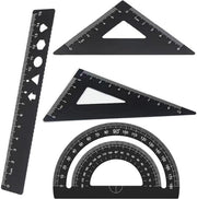 Kit di livella 4 pezzi - Livella metallica 15 cm - Livella a curva 180 gradi - Livella a tre lati 10 cm - Leggero - Duraturo - Kit di misurazione