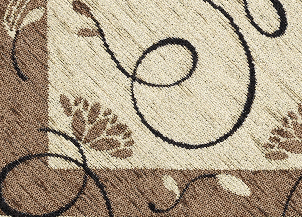 Copritavolo Salotto/Cucina Cinigliato Lavorazione Jacquard Modello Gold - 140x180 - Beige