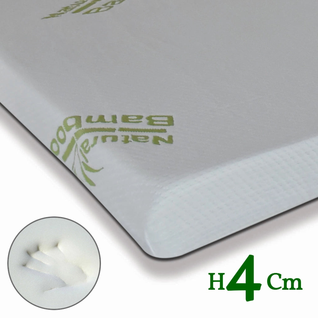 Topper memory 90x200 cm, Topper per materasso alto 4 cm al miglior prezzo, correttore per materasso con tessuto Anallergico 