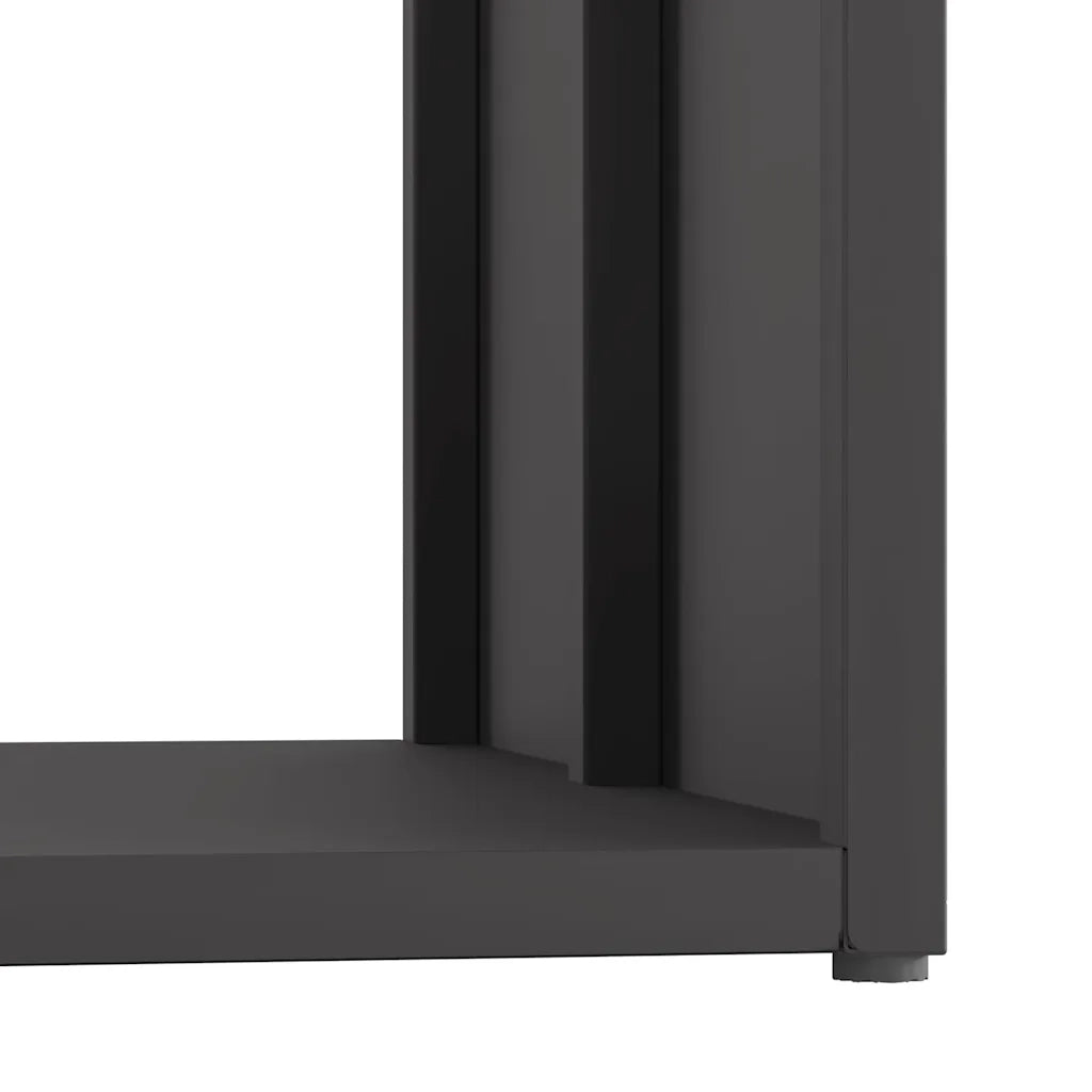 Rastrelliera per Legna da Ardere Nera 40x40x40 cm 864271