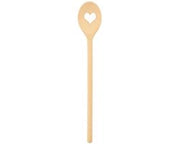Cucchiaino in legno robusto con cuore, 30 cm, cucchiaio ovale in legno per cucinare e cuocere, resistente ai normali utilizzi
