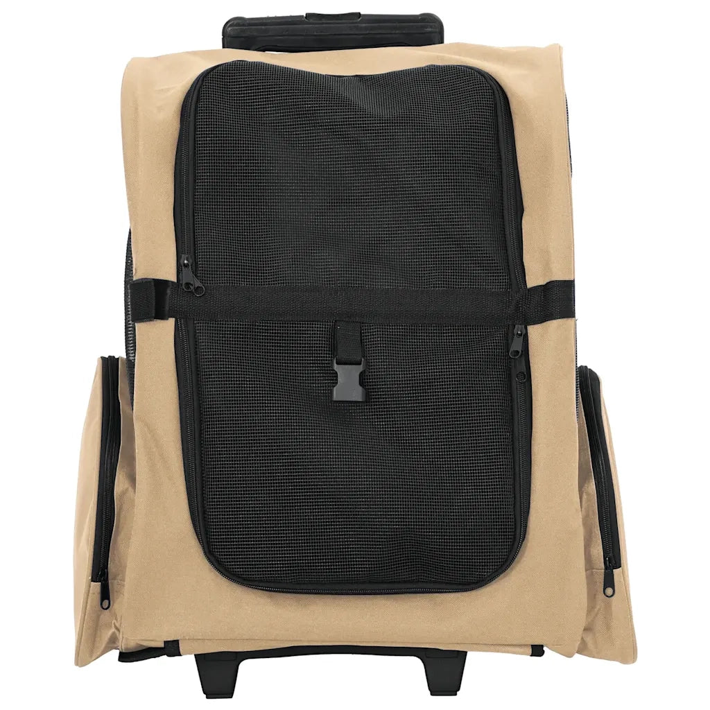 Carrello per Animali 3 in 1 Design Sabbia 48x32x(57-106) cm Tessuto Oxford 42007370
