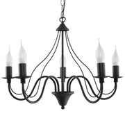 Lampadario a candela nero PALADA Pure Lume 5xE14 12W