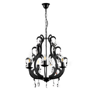 Lampadario Jane 5 luci Nero