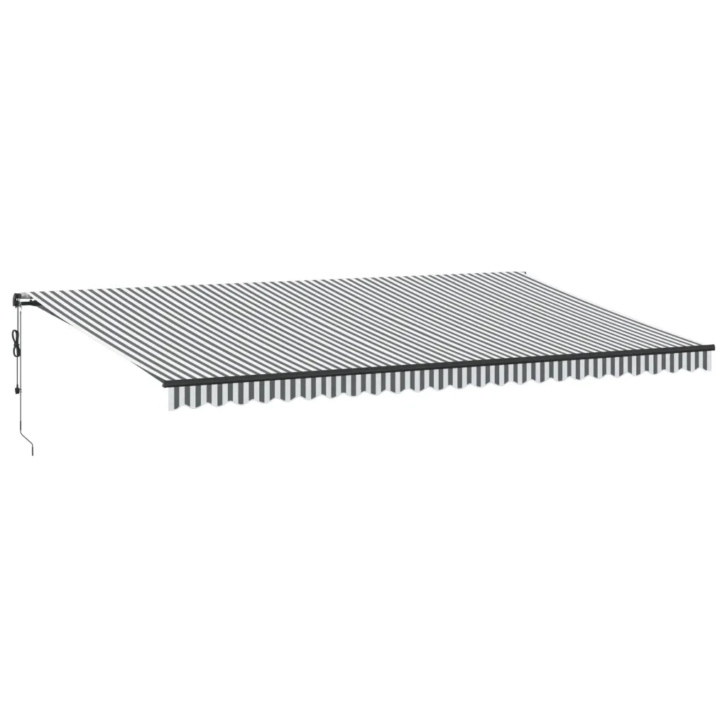 vidaXL Tenda Retrattile Automatica LED Antracite e Bianco 600x350 cm