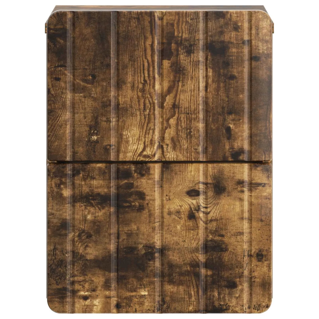 Mobiletto da notte a muro 2 pcs Rovere Fumo 33 x 34,5 x 43 cm 898306