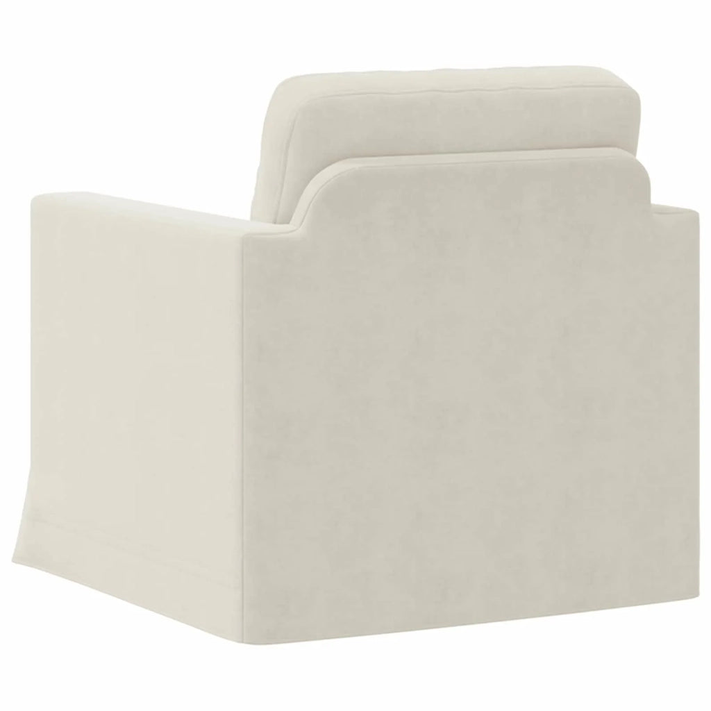 Divano Crema 78 x 78 x 80 cm Velluto