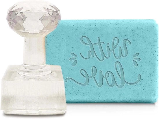 Strumento di stampa DIY per acrilico con zeppa manuale fatto a mano con amore - Ideale per biscotti ceramici come regalo di nozze o per la doccia.