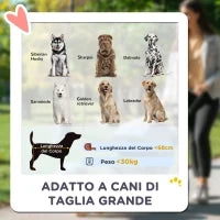 Passeggino per Cani Taglia Grande Pieghevole con Finestre a Rete, Cuscino e Guinzagli, 124x67x100 cm, Nero
