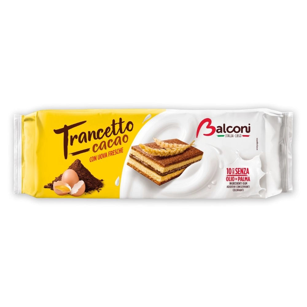 Balconi trancetto al cacao in confezione da 10 trancetti - 280 grammi totali
