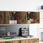 Pensili per Garage 2 pz Legno Antico in Legno Multistrato 860658