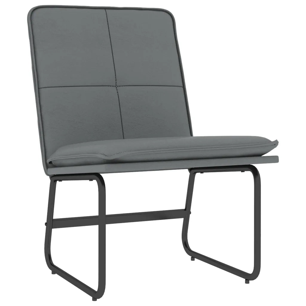 Sedia Lounge Grigia 54x75x76 cm in Similpelle 351333