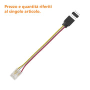 Alcapower Cavo Connettore Rapido per Controller e Strisce LED CCT, Cablaggio Professionale per Gestione Temperatura Colore Dual White, 3 Poli