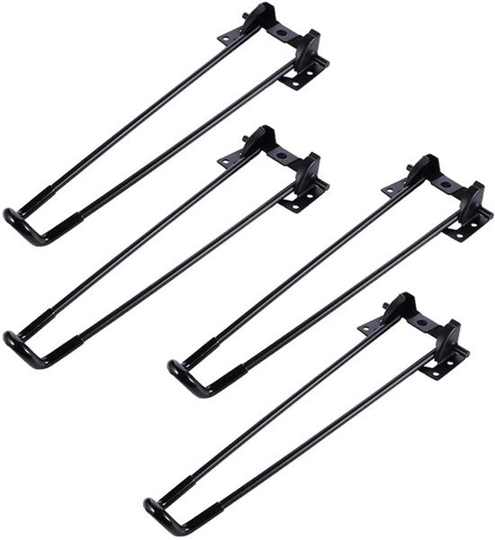 Quattro piedini metallici pieghevoli, spine metalliche, piedini da tavolo metallici, supporto metallico, piede da tavolo, piedini pieghevoli, piedini da tavolo metallici, piedini da tavolo in acciaio