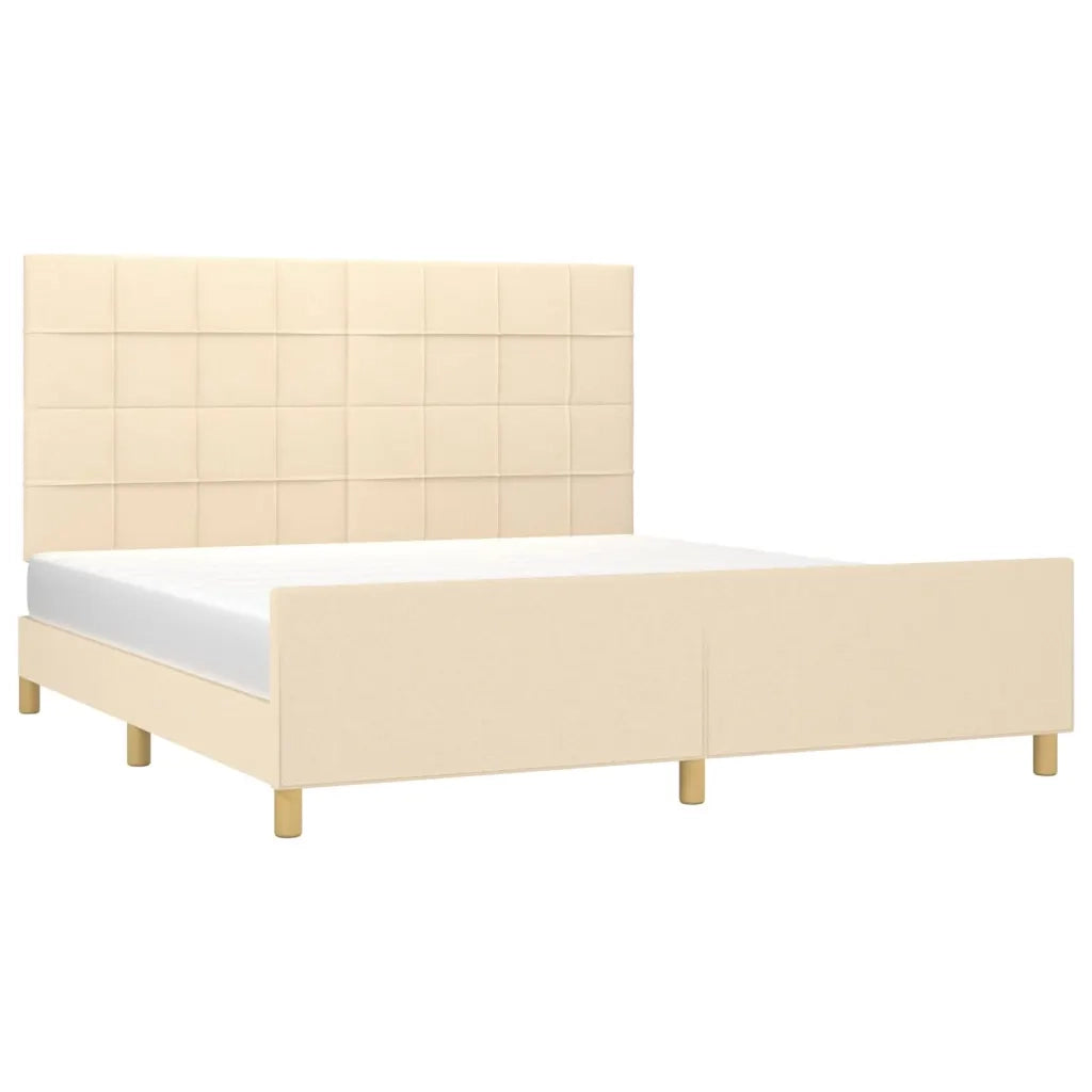 Giroletto senza Materasso Crema 160x200 cm in Tessuto 3125070