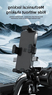 Supporto per Bicicletta - Supporto per Telefono con Manopola a 360° di Rotazione per iPhone - Biciclette - Motociclette