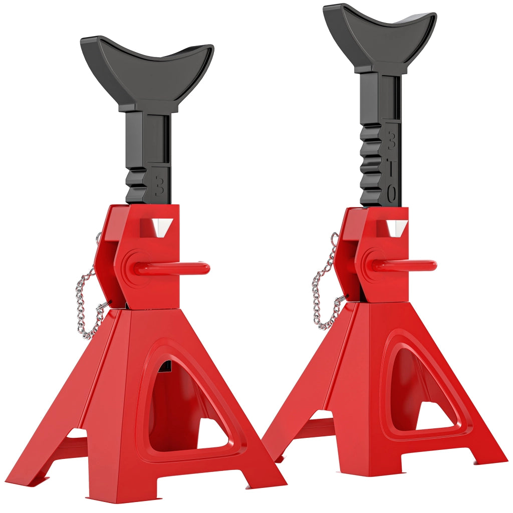 Cavalletti Regolabili 3 Tonnellate ¨C Zephmum ¨C Rosso 2 Pezzi