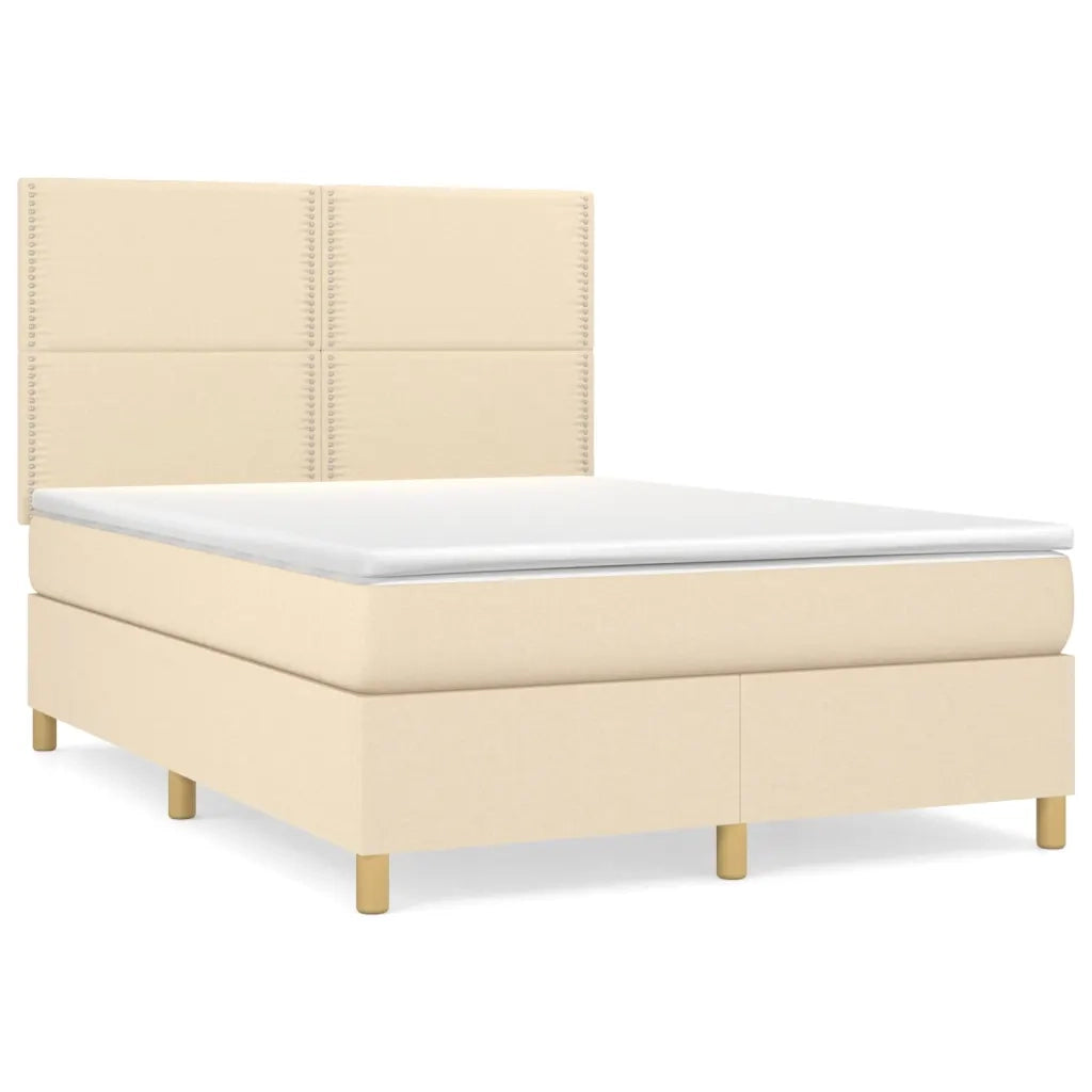 Giroletto a Molle con Materasso Crema 140x200 cm in Tessutocod mxl 99742