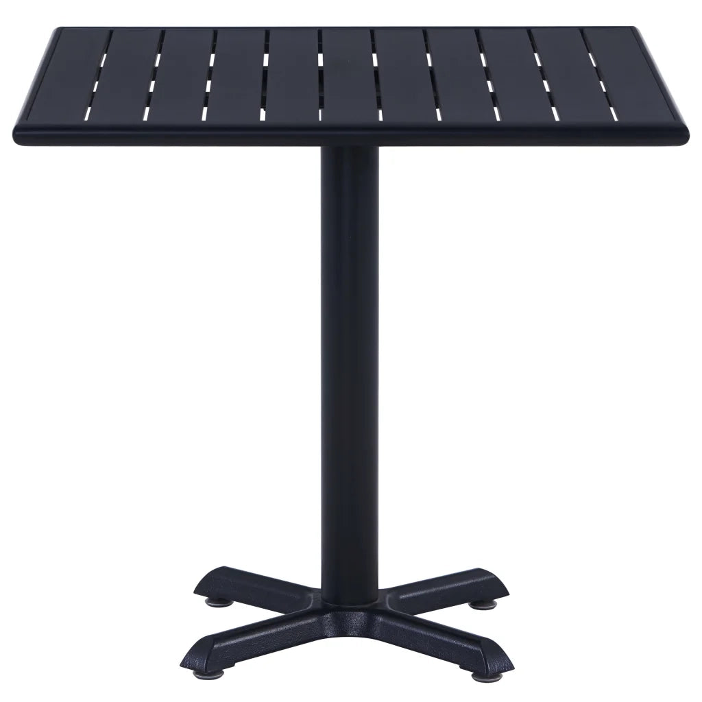 Tavolo da Giardino Nero 80x80x75 cm 49470